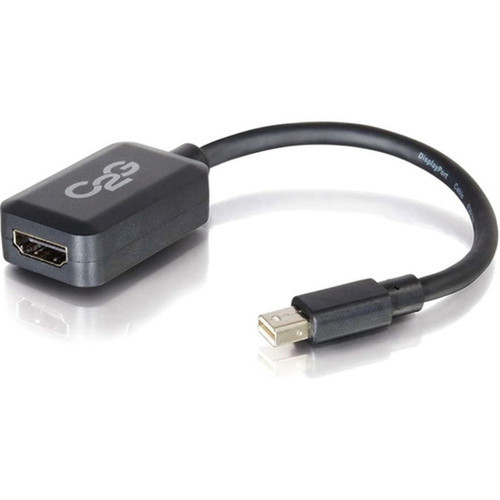 C2G 8in Mini DisplayPort Male to HDMI Female Adapter Converter - Black - 8 HDMIMini DisplayPort AV Cable for AudioVideo Device - 54313