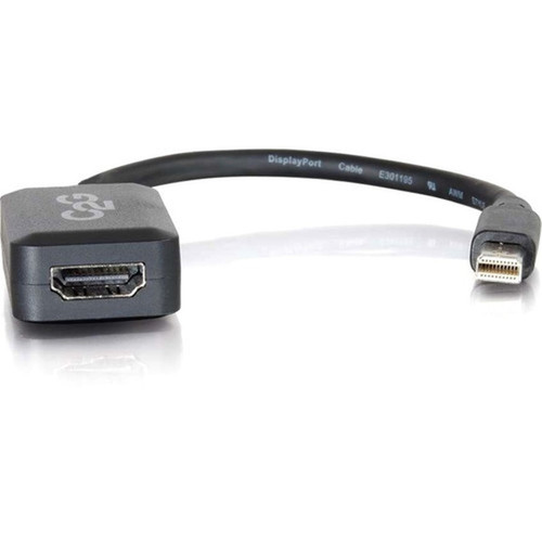 C2G 8in Mini DisplayPort Male to HDMI Female Adapter Converter - Black - 8 HDMIMini DisplayPort AV Cable for AudioVideo Device - 54313