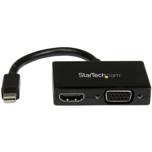 StarTechcom Travel AV Adapter 2-in-1 Mini DisplayPort to HDMI or VGA Converter - Connect a Mini DisplayPort-equipped PC or Mac to - MDP2HDVGA
