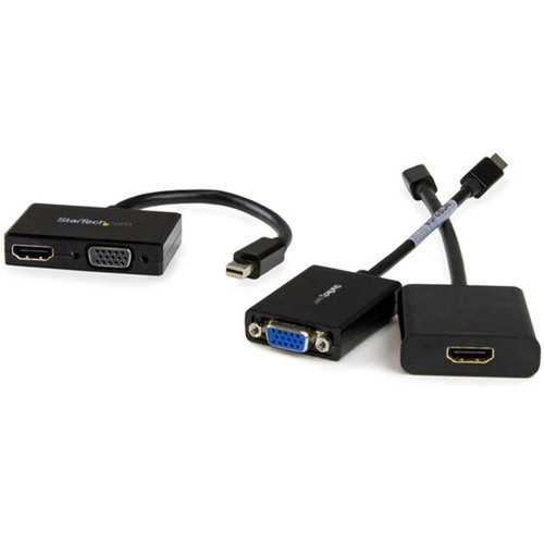 StarTechcom Travel AV Adapter 2-in-1 Mini DisplayPort to HDMI or VGA Converter - Connect a Mini DisplayPort-equipped PC or Mac to - MDP2HDVGA
