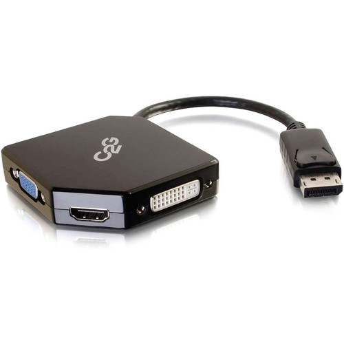 C2G DisplayPort to HDMI, VGA, or DVI Adapter Converter - DVI/DisplayPort/HDMI/VGA A/V Cable for Projector, Monitor, Audio/Video HDTV - (Fleet Network)