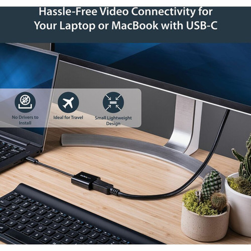 StarTechcom USB C to DisplayPort Adapter 4K 60Hz - USB Type-C to DP 14 Monitor Video Converter DP Alt Mode - Thunderbolt 3 - USB-C CDP2DP