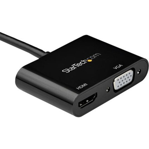 StarTechcom Mini DisplayPort to HDMI VGA Adapter - mDP 12 HBR2 to HDMI 20 4K 60Hz or VGA Video Monitor Converter - TB2 Compatible - MDP2VGAHD20