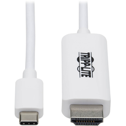 Tripp Lite U444-003-HWE USB-C to HDMI Adapter Cable, M/M, White, 3 ft. - 3 ft HDMI/USB-C A/V Cable for Audio/Video Device, Monitor, - (Fleet Network)