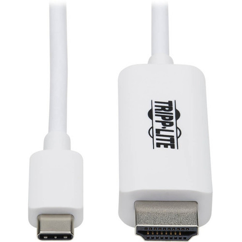 Tripp Lite U444-003-HWE USB-C to HDMI Adapter Cable MM White 3 ft - 3 ft HDMIUSB-C AV Cable for AudioVideo Device Monitor - U444-003-HWE