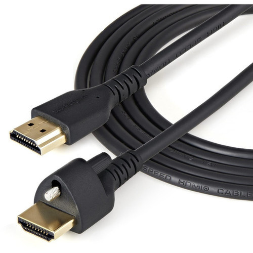 StarTechcom 2m6ft HDMI Cable with Locking Screw 4K 60Hz HDR High Speed HDMI 20 Cable with Ethernet Secure Locking Connector MM HDMM2MLS