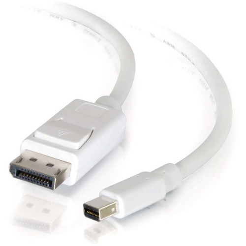 C2G 3ft Mini DisplayPort to DisplayPort Adapter Cable 4K 30Hz - White - 3 ft DisplayPort/Mini DisplayPort A/V Cable for Notebook, - 1 (Fleet Network)