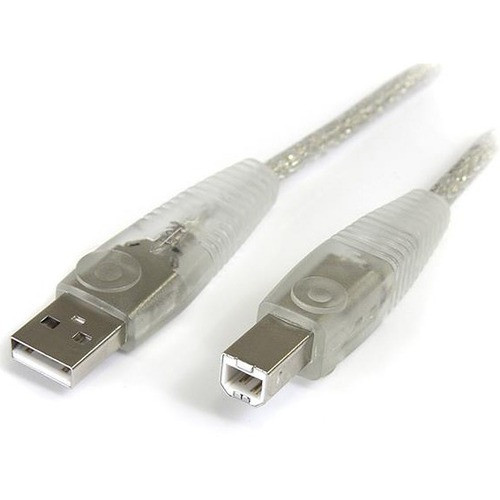 StarTech.com Transparent USB 2.0 cable - 4 pin USB Type A (M) - 4 pin USB Type B (M) - ( USB / Hi-Speed USB ) - 10 ft - Connect USB to (Fleet Network)