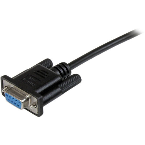 StarTechcom 2m Black DB9 RS232 Serial Null Modem Cable FF - Connect your serial devices and transfer your files - 2m DB9 Null Modem SCNM9FF2MBK