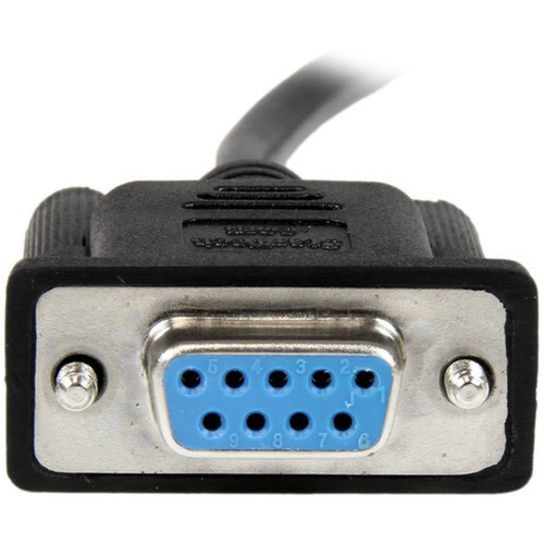 StarTechcom 2m Black DB9 RS232 Serial Null Modem Cable FF - Connect your serial devices and transfer your files - 2m DB9 Null Modem SCNM9FF2MBK