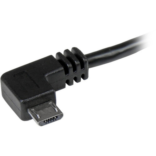 StarTechcom 1m 3 ft Micro-USB Cable with Right-Angled Connectors - MM - USB A to Micro B Cable - Charge and sync your Micro-USB from USB2AUB2RA1M