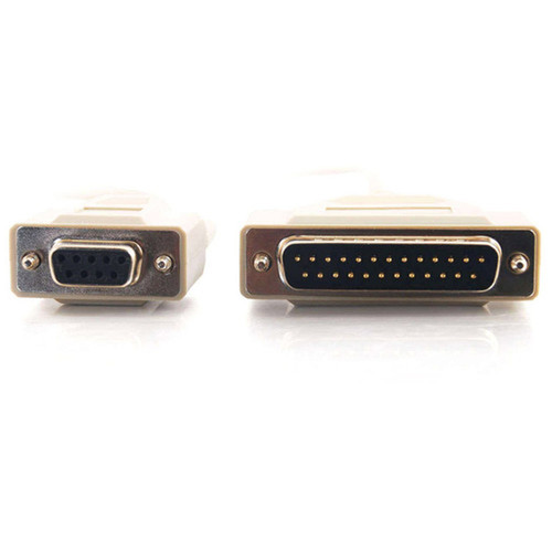 C2G Null Modem Cable - DB-25 Male - DB-9 Female - 183m - Beige 03019