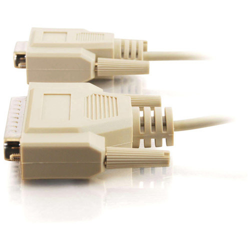 C2G Null Modem Cable - DB-25 Male - DB-9 Female - 183m - Beige 03019