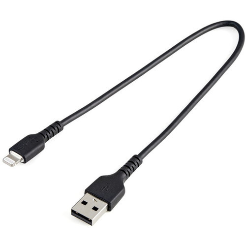 StarTechcom 12inch30cm Durable Black USB-A to Lightning Cable Rugged Heavy Duty ChargingSync Cable for Apple iPhoneiPad MFi - of RUSBLTMM30CMB