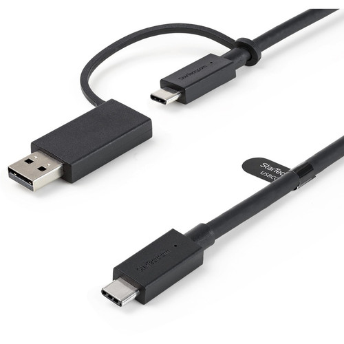 StarTech.com 3ft/1m USB-C Cable with USB-A Adapter Dongle, USB-C to C (10Gbps/PD), USB-A to C (5Gbps), 2-in-1 USB C Cable for Hybrid - (Fleet Network)