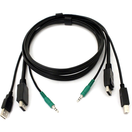 Black Box HDMI KVM Cable - USB A-B, 3.5mm Audio, 6-ft. (1.8-m) - 6 ft KVM Cable for Audio/Video Device - First End: 1 x HDMI Male End: (Fleet Network)