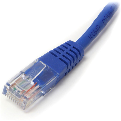 StarTechcom 7ft Blue Molded Cat5e UTP Patch Cable - Category 5e - 7 ft - 1 x RJ-45 Male - 1 x RJ-45 Male - Blue M45PATCH7BL