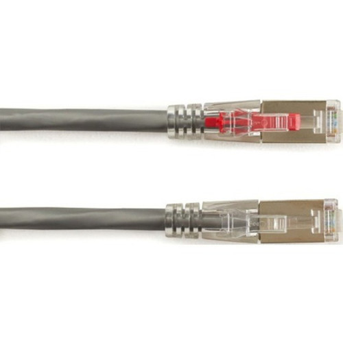 Black Box GigaBase 3 Cat5e FUTP Patch Network Cable - 6 ft Category 5e Network Cable for Patch Panel Wallplate Network Device - C5EPC70S-GY-06