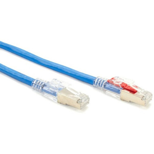 Black Box GigaTrue 3 Cat6 SFTP Patch Network Cable - 1 ft Category 6 Network Cable for Patch Panel Wallplate Network Device - 1 C6PC70S-BL-01