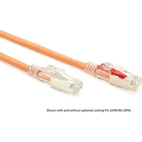 Black Box GigaTrue 3 Cat6 SFTP Patch Network Cable - 10 ft Category 6 Network Cable for Patch Panel Wallplate Network Device - 1 C6PC70S-OR-10