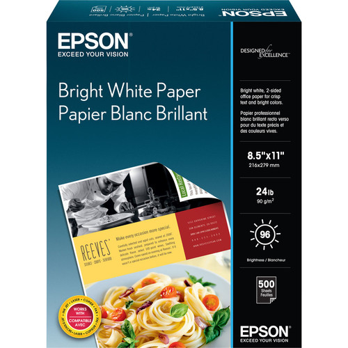 Epson Premium Inkjet Paper - Letter - 8 1/2" x 11" - Ultra Smooth - 500 / Box - Bright White (Fleet Network)