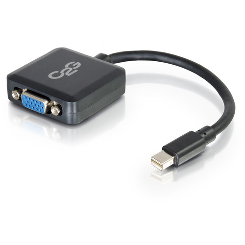 C2G 8in Mini DisplayPort Male to VGA Female Adapter Converter - Black - 8" Mini DisplayPort/VGA Video Cable for Notebook, Tablet, - 1 (Fleet Network)