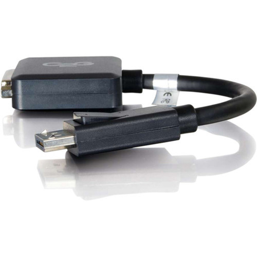 C2G 8in DisplayPort Male to Single Link DVI-D Female Adapter Converter - Black - 8 DisplayPortDVI-D Video Cable for Notebook Video 54321