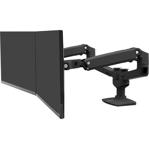 Ergotron Mounting Arm for Monitor - Matte Black - 2 Display(s) Supported27" Screen Support - 18.10 kg Load Capacity (Fleet Network)