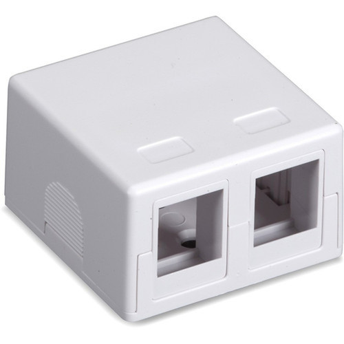 Black Box Value Line Surface-Mount Housing 2-Port White - 2 x Sockets - Surface Mount - White SMH-2