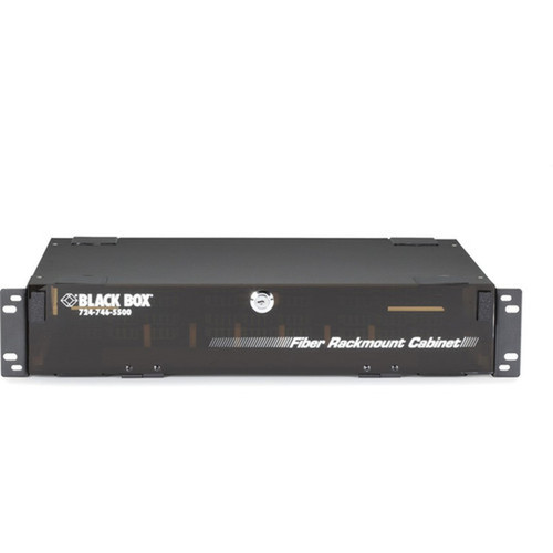 Black Box Rackmount Fiber Enclosure - 2U 6-Panel - For Patch Panel - 2U Rack Height x 23 58420 mm Rack Width - Black Powder Coat JPM418A-R5