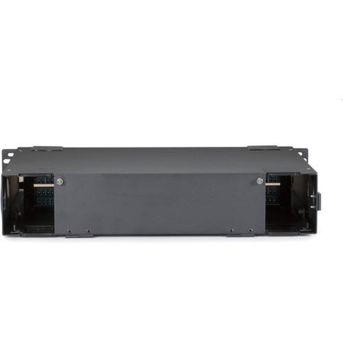 Black Box Rackmount Fiber Enclosure - 2U 6-Panel - For Patch Panel - 2U Rack Height x 23 58420 mm Rack Width - Black Powder Coat JPM418A-R5