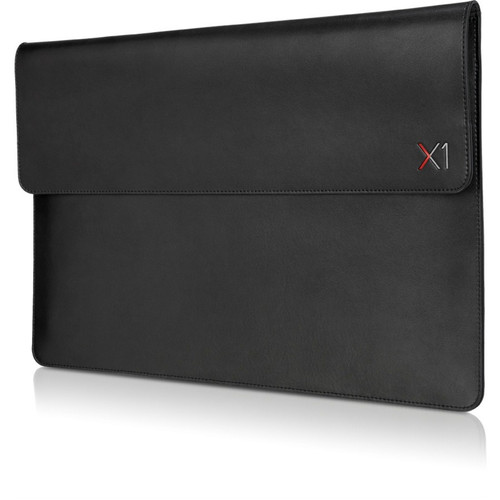 Lenovo Carrying Case (Sleeve) for 14" Lenovo Notebook - Black - Scratch Resistant Interior - Genuine Leather, Elastic Loop - Retail (Fleet Network)