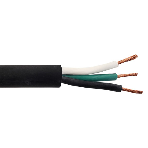 Flexible Electrical Cord Cable - 14AWG 3C SOOW 600V 90C - Black (Per Meter)