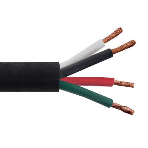 Flexible Electrical Cord Cable 10AWG 4 Conductor SOOW Black Per Meter FN-BK-PW4C10-SOOW