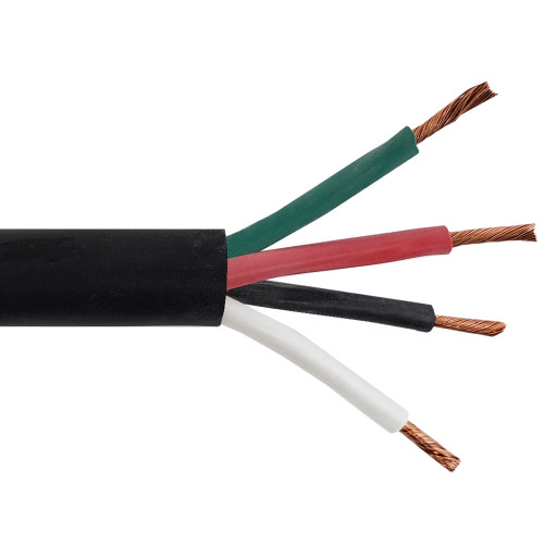 Flexible Electrical Cord Cable - 12AWG 4C SOOW 600V 90C - Black (Per Meter)