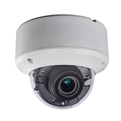 2MP Dome TVI or CVBS Camera - Varifocal Lens - Ultra Lowlight IR with 130ft Range - 12V or 24V Power - IP67 Rated - White