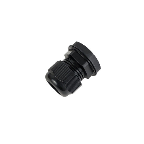 IP68 Black Cable Gland With Thread For OD 11 To 17 Mm FN-CG-M25-S