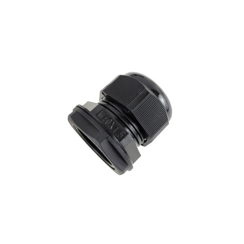 IP68 Black Cable Gland With Thread For OD 20 To 28 Mm FN-CG-M40-S