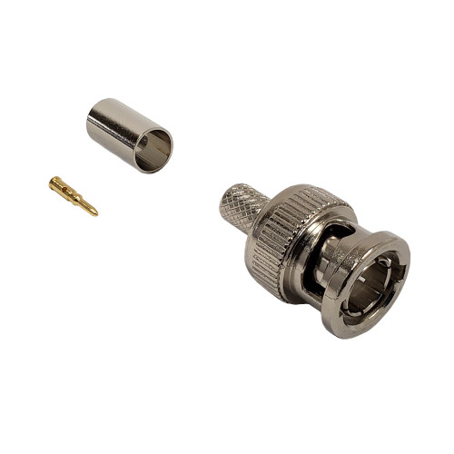BNC Male Crimp Connector For Coax Cable Reliable Signal Termination FN-CN-30-734A
