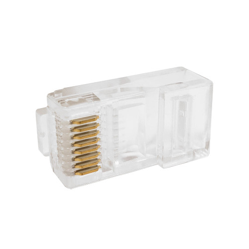 RJ45 Cat5e Plug With Snagless Tab For Stranded Round Cable 8P Bulk Pack Of 50 Connectors FN-CN-RJ45T-50