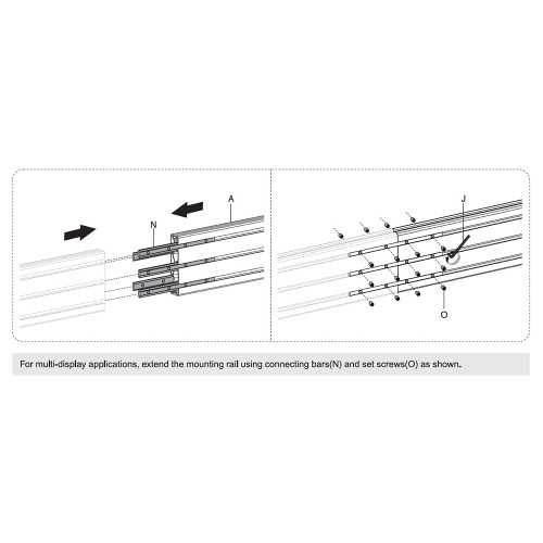 Menu Wall TV Ceiling Mount Bracket Expandable Fits 45 To 55 Inch Displays With VESA Support Inches Maximum Sizes FN-MT-1565