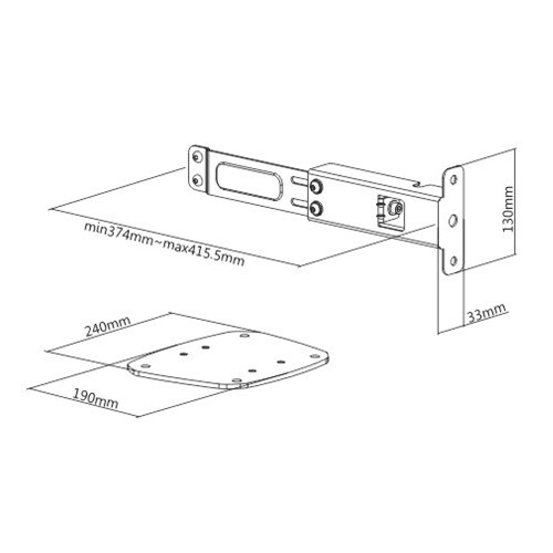 Video Wall Floor Stand Bolt-Down Base With Safety Kit For Stable Installed Displays FN-MT-1610-BB