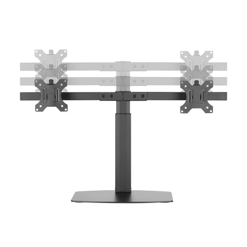 Full Motion Dual Screen Desktop Monitor Stand VESA Compatible 17 To 32 Inch FN-MT-531-BK