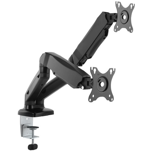 Full Motion Dual Screen Desktop Display Mount VESA Compatible 13 To 27 Inch FN-MT-563-BK
