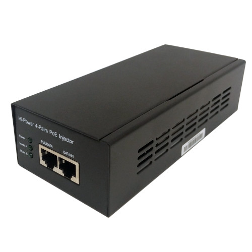 1-Channel 10/100/1000M PoE Injector - 60W - IEEE 802.3af/at