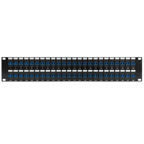 48 Port LC/LC Singlemode 9u Duplex Patch Panel - 19" Rackmount 2U