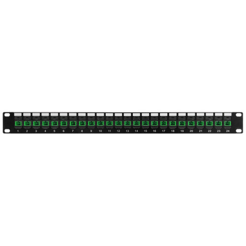 24 Port SCSC APC Singlemode 9u Simplex Patch Panel - 19 Rackmount 1U