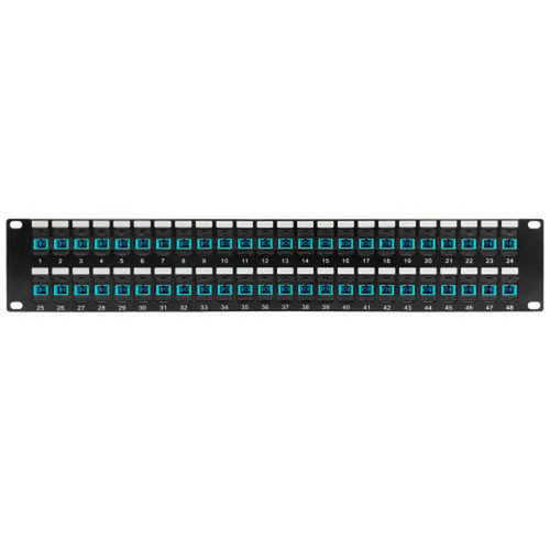48 Port SCSC Multimode 50u OM34 Simplex Patch Panel - 19 Rackmount 2U