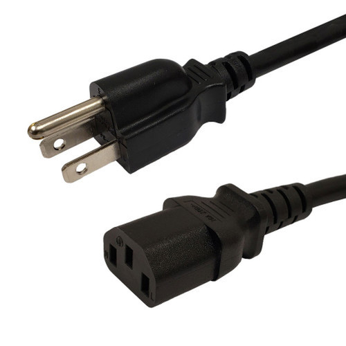 NEMA 5-15P to IEC C13 Power Cable - SJT
