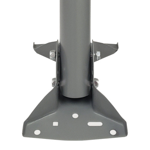 24 Inch Heavy Duty J-Pipe Mount Mast Powder Coat Grey Durable Exterior Support For Mounting Hardware FN-SD-201-24